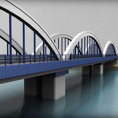 Ponte de estruturas de aço de alta resistência