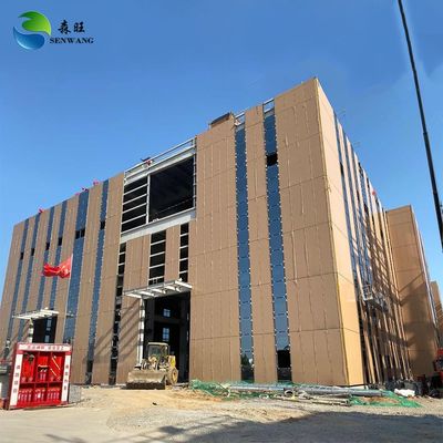 Software Autocad de trabalho pesado Estrutura de aço Edifício de armazém Instalação de armazenamento de metal para armazenamento à prova d'água