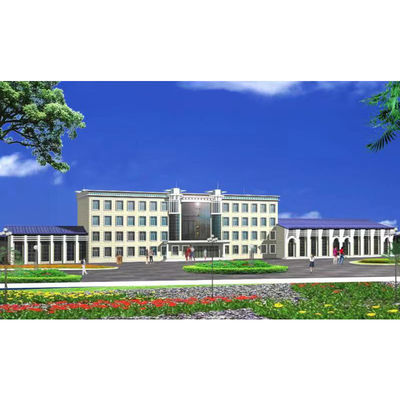 Oficina de estrutura de aço pré-fabricada à prova de fogo com grau de resistência a terremotos 8 e estrutura de aço leve Q355