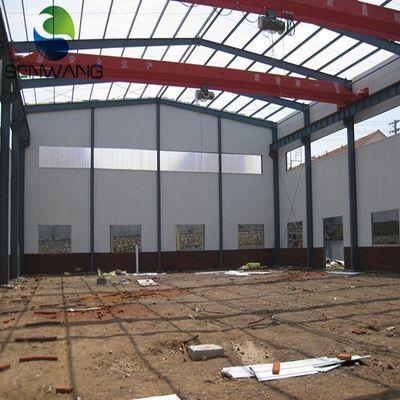 Armazém com Estrutura de Aço de Declive Único com Resistência ao Fogo e Classificação Grau A