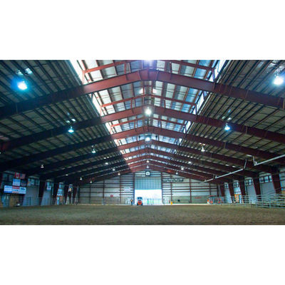 Oficina de aço pré-fabricada com estrutura principal em aço leve Q355, com 9 pontos sísmicos e curto período de construção