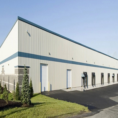 Armazém de aço pré-fabricado com estrutura de portal resistente ao vento