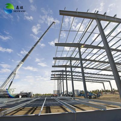 Oficina de estrutura de aço personalizada exatamente como as demandas, parede com largura de sanduíche de 1150mm, sistema de construção de aço modular opcional