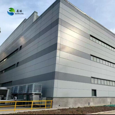 Armazenamento de estrutura de aço de tamanhos personalizados com aço Q235 Q355 e teto inclinado