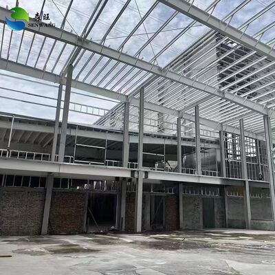 Steel Structure Warehouse with 50 Year Life Span, Customized Sizes, and Q235/Q355 Grade Steel Construction