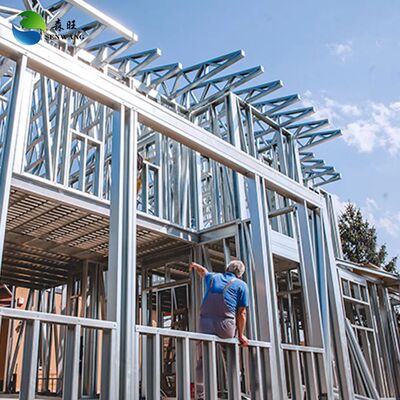 Estrutura de aço leve Instalação rápida Armazém pré-fabricado com folha de cores de aço de 0,5 mm