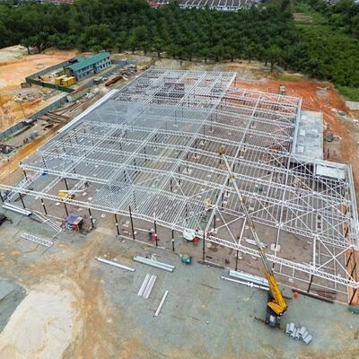 Estrutura de aço leve personalizável Edifício modular com superfície galvanizada ou pintada para aplicações versáteis