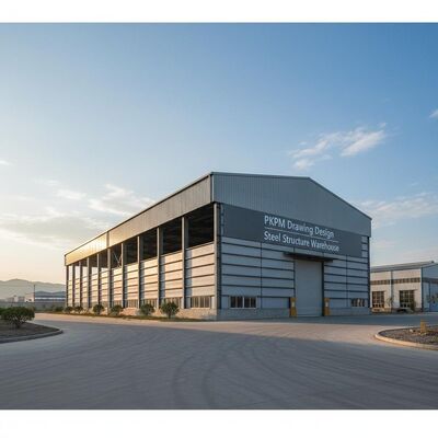 Armazém de Estrutura de Aço com Isolamento de Lã de Rocha com Viga de Aço Soldada Laminada a Quente em Perfil H e Operação de Carregamento Artificial com Endereçamento Automático