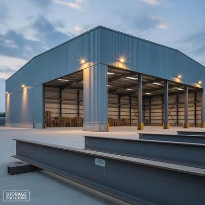 50 anos de armazém de aço estrutural feito de material Q355B Perfeito para exigências de armazenamento industrial pesado