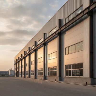 Tekla Structures Armazém de estrutura de aço incorporando Q355B janela de liga de alumínio de aço de baixo carbono e longa vida útil de fadiga para indústria