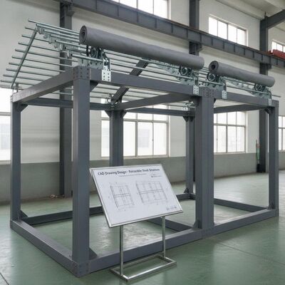 CAD Desenho Estrutura de aço com retração manual ou elétrica e C Z aço galvanizado Q235 Purlin projetado para montagem