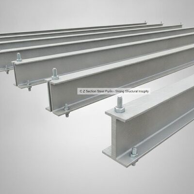 C Z Section Steel Purlin Steel Warehouse 9m Bay Strong Structural Integrity Suitable for Harsh Environmental Conditions