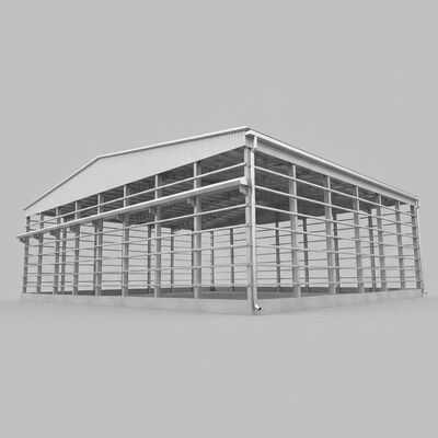 Galvanized Steel Gutter Steel Structure Warehouse Offering Truss Roof Metal Storage Buildings and C Z Section Steel Purlin Design