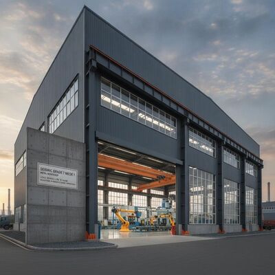 Oficina Metálica Grau Sísmico 7 Com Longa Vida Útil de 50 Anos Adequada para Operações Industriais de Montagem e Fabricação