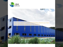 Novo Estilo Estrutura de Aço Metal Edifício Armazém Construção de Aço Oficina Prédio Grande Pré-Fabricado